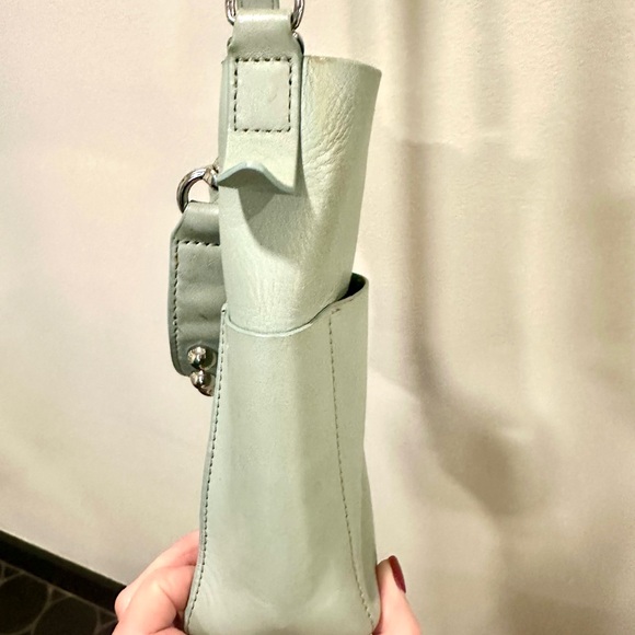 AllSaints Sage Green Leather Shoulder Bag - Picture 4 of 13